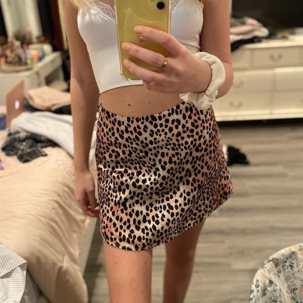 princess polly mini cheetah skirt